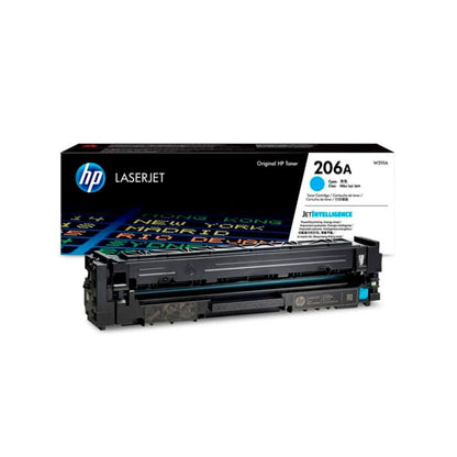 Tóner HP 206A Cian Original W2111A para Color LaserJet Pro M255 M282 M283