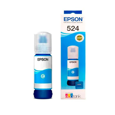 Botella de Tinta Epson T524220-AL Cian Original para Impresoras EcoTank