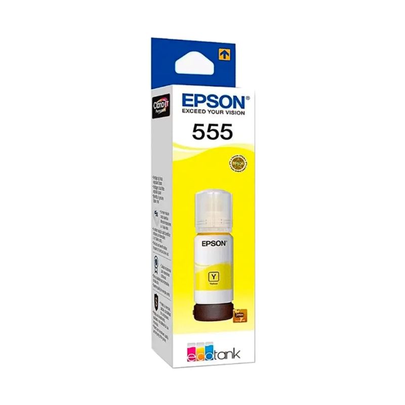 Botella de Tinta Epson T555420-AL Amarillo 70ml para EcoTank L8160 y L8180