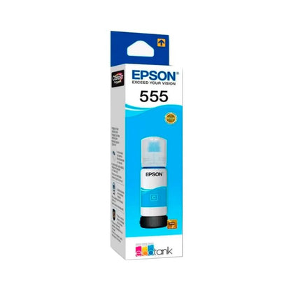 Botella de Tinta Epson T555220-AL Cian 70ml para EcoTank L8160 y L8180