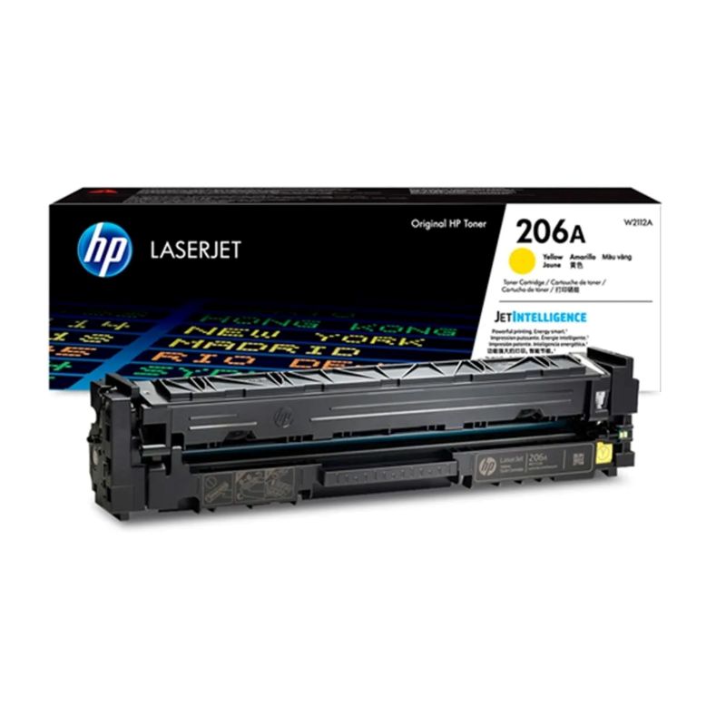 Tóner HP 206A Amarillo Original W2112A para Color LaserJet Pro M255 M282 M283