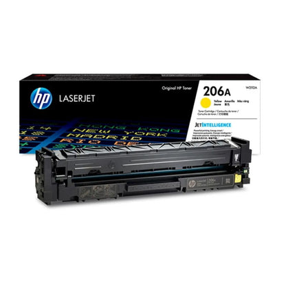 Tóner HP 206A Amarillo Original W2112A para Color LaserJet Pro M255 M282 M283