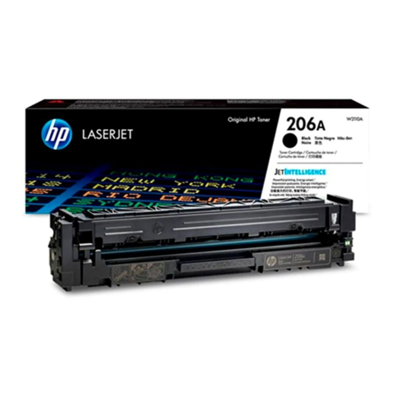 Tóner HP 206A Negro Original W2110A para Color LaserJet Pro M255 M282 M283
