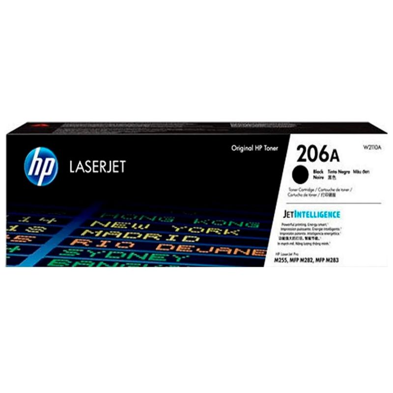 Tóner HP 206A Negro Original W2110A para Color LaserJet Pro M255 M282 M283