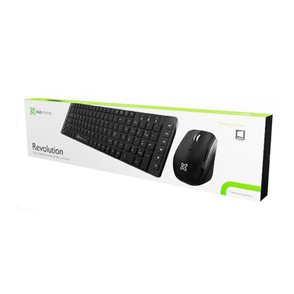 COMBO INALÁMBRICO KLIP XTREME KCK-270S – TECLADO Y MOUSE 2.4 GHZ ESPAÑOL COLOR NEGRO