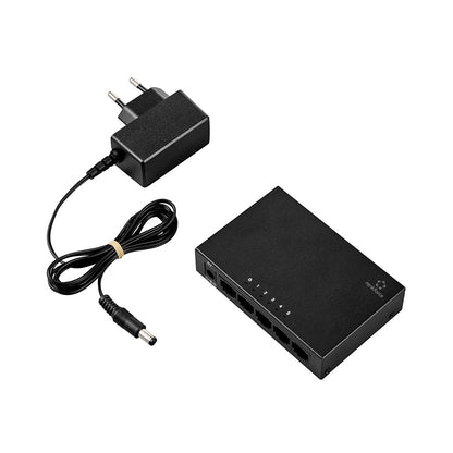 Switch Renkforce RF-US-500 5 Puertos Gigabit RJ45 10/100/1000 Alta Transferencia