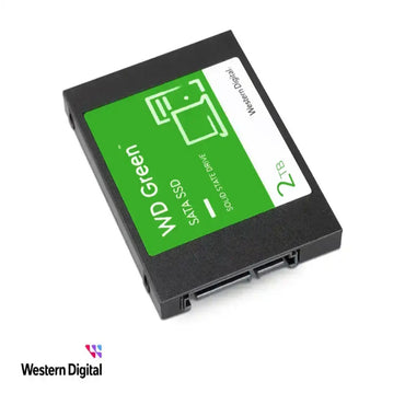 UNIDAD EN ESTADO SOLIDO WESTERN DIGITAL GREEN, WDS200T2G0A, 2TB, SATA 6GB/S, 2.5", 7MM.