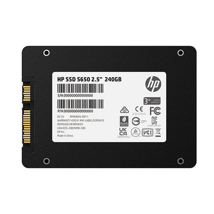 UNIDAD EN ESTADO SOLIDO HP SSD S650 2.5" 240GB SATA III 6GB/S