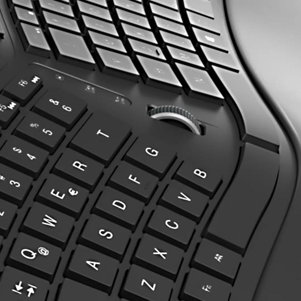 TECLADO INALÁMBRICO KLIP XTREME KBK-530S ESPAÑOL ERGONÓMICO 2.4GHZ NEGRO