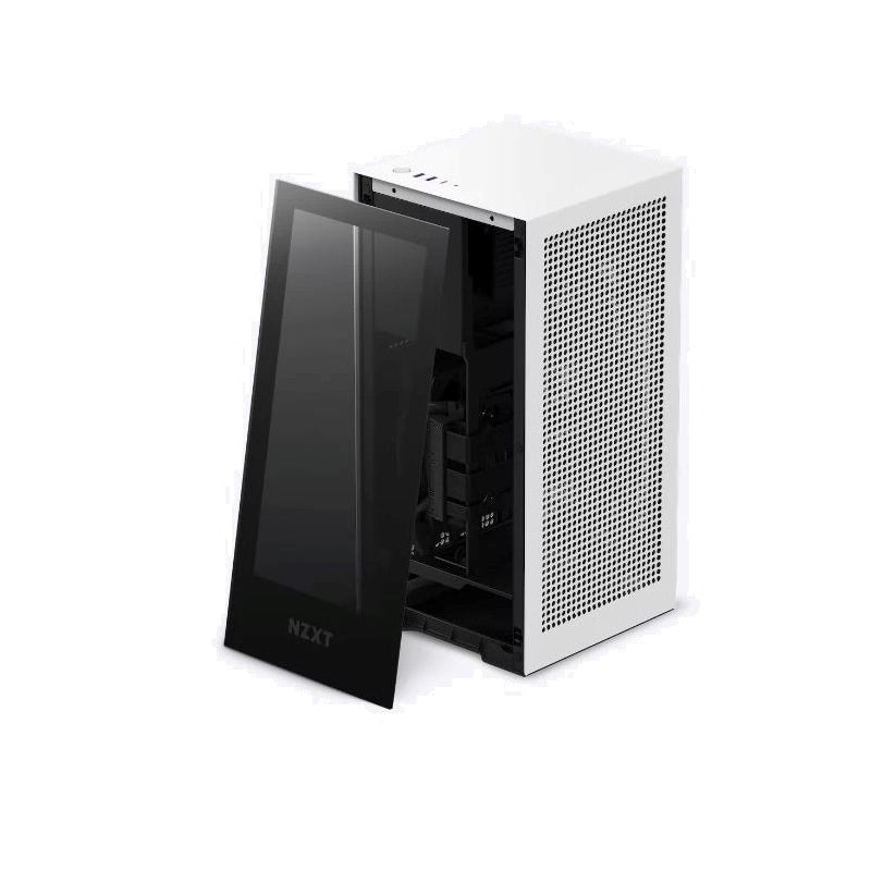 Case NZXT H1 Mini ITX Blanco con Fuente 650W Gold Watercooling