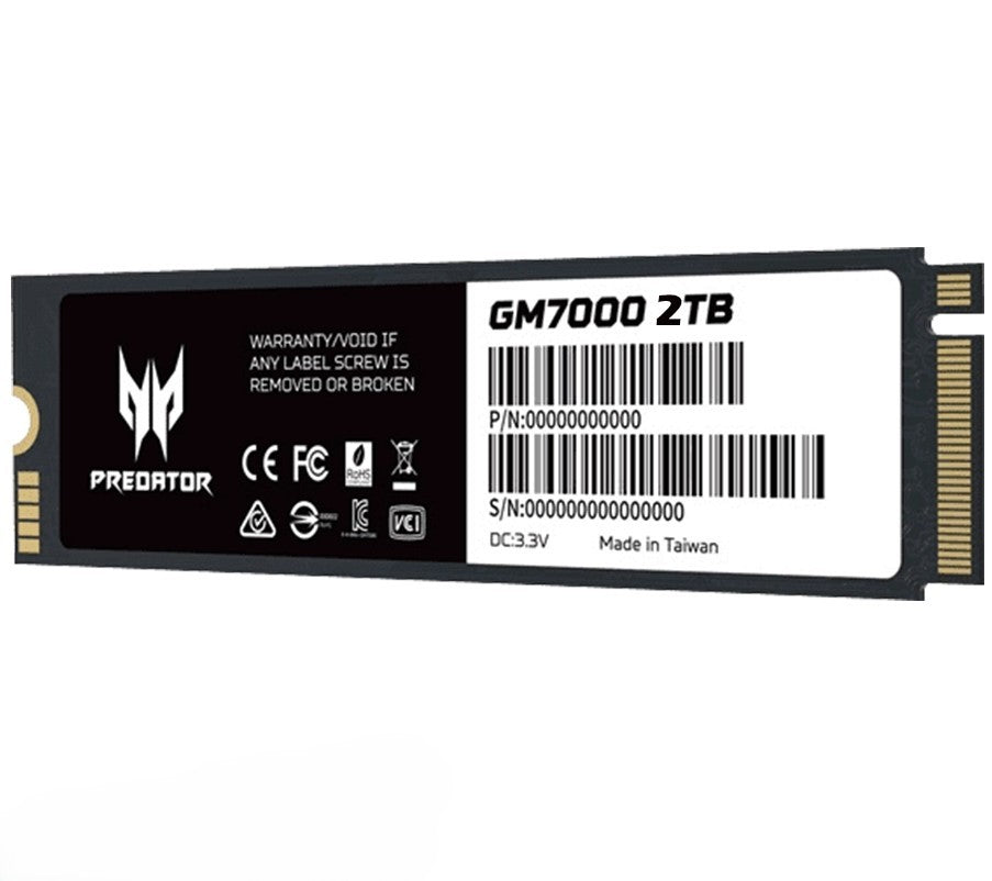 SSD NVMe 2TB Predator GM7000 PCIe 4.0 x4 M.2 2280 Hasta 7400MB/s Alto Rendimiento
