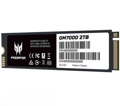 SSD NVMe 2TB Predator GM7000 PCIe 4.0 x4 M.2 2280 Hasta 7400MB/s Alto Rendimiento