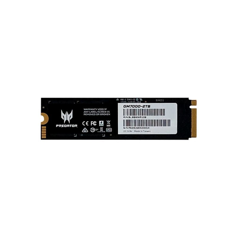 UNIDAD DE ESTADO SOLIDO PREDATOR GM7000, 2TB, PCIE GEN 4.0 X4 NVME 1.4