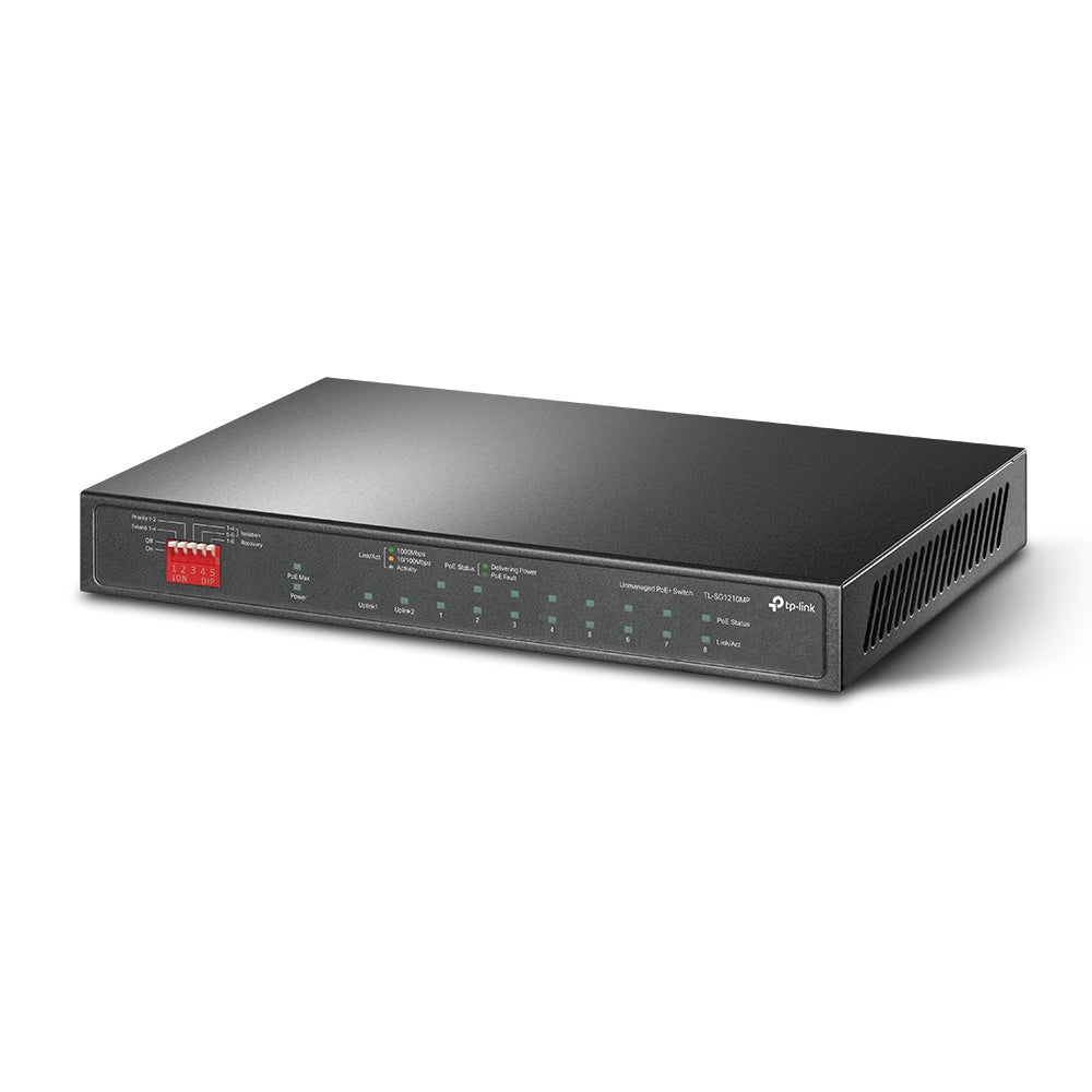 Switch TP-Link TL-SG1210P 10 Puertos Gigabit PoE 9 RJ45 + 1 SFP Alto Rendimiento