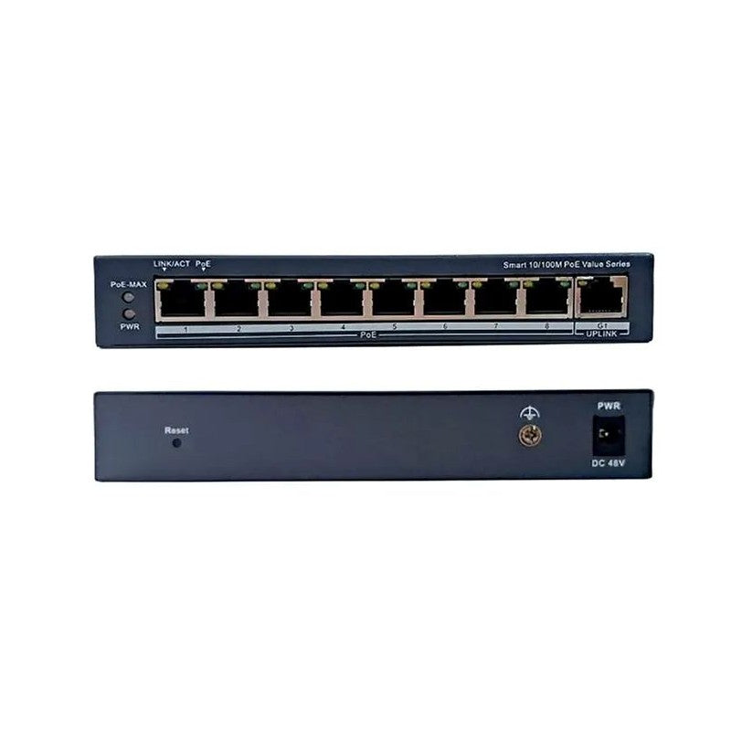 Switch Hikvision DS-3E0108D-E 8 Puertos Fast Ethernet 10/100 Compacto