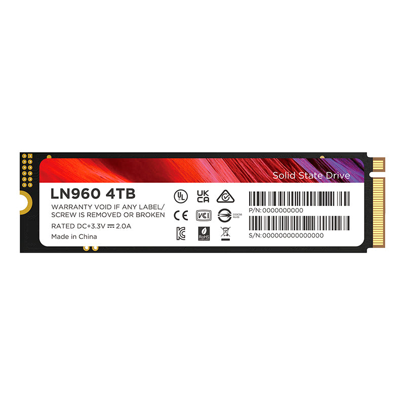 UNIDAD EN ESTADO SOLIDO LENOVO LN960, 4TB, M.2 2280, PCIE GEN 4 X4, NVME 2.0