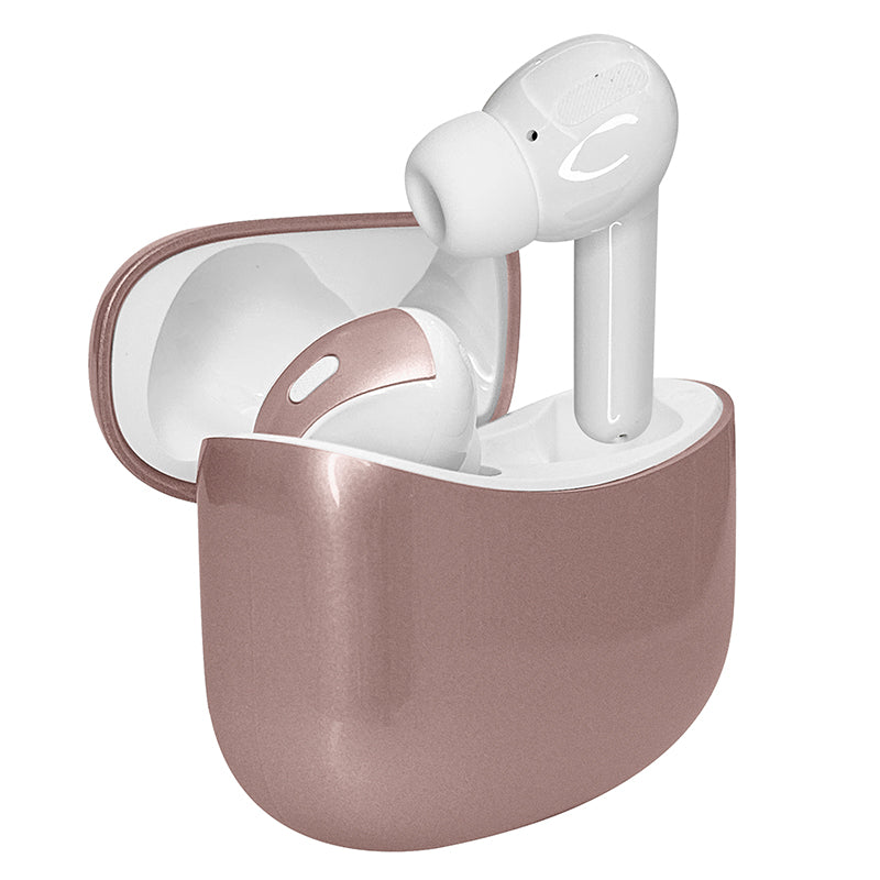 Audífonos Teros TE-8074GR Bluetooth TWS Inalámbricos Rosa Dorado