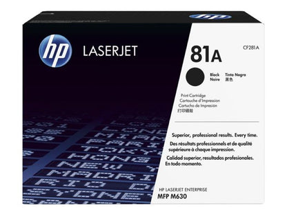 Tóner HP 81A Negro Original CF281A para LaserJet Enterprise M604 M605 M606 M630 M632