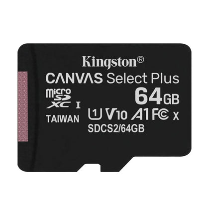 MEMORIA MICROSDHC KINGSTON 64GB 100MB/S CLASE 10 CON ADAPTADOR