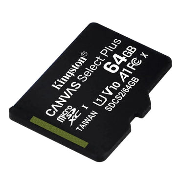 MEMORIA MICROSDHC KINGSTON 64GB 100MB/S CLASE 10 CON ADAPTADOR