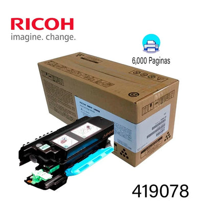 Tóner Ricoh 419078 Negro Original para IM 430F y P502 Rendimiento 16500 Páginas