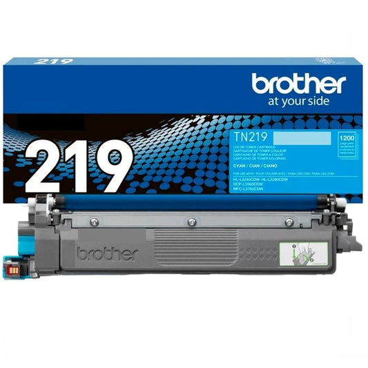 Tóner Brother TN-219C Cyan Original 1,200 Páginas para HL-L3280CDW DCP-L3560CDW MFC-L3760CDW
