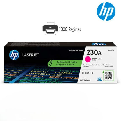 Tóner HP 230A Magenta Original W2303A para Color LaserJet Pro MFP 4301 4303
