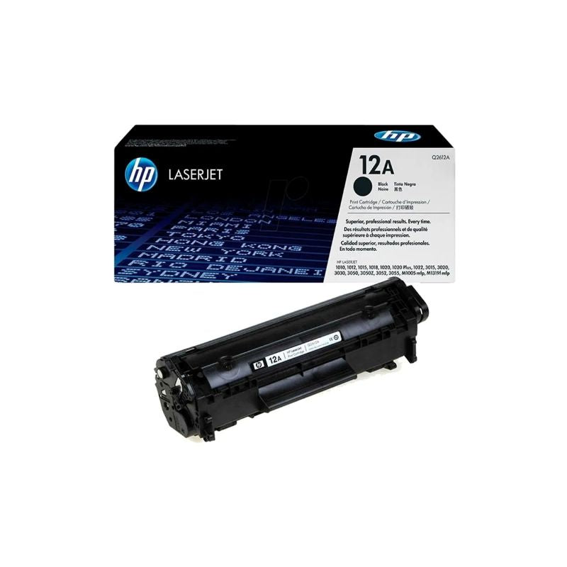 Tóner HP 12A Negro Original Q2612A para LaserJet 1010 1020 1022 M1005