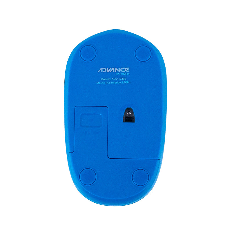 MOUSE INALÁMBRICO ADVANCE ADV-1238S USB COLOR AZUL