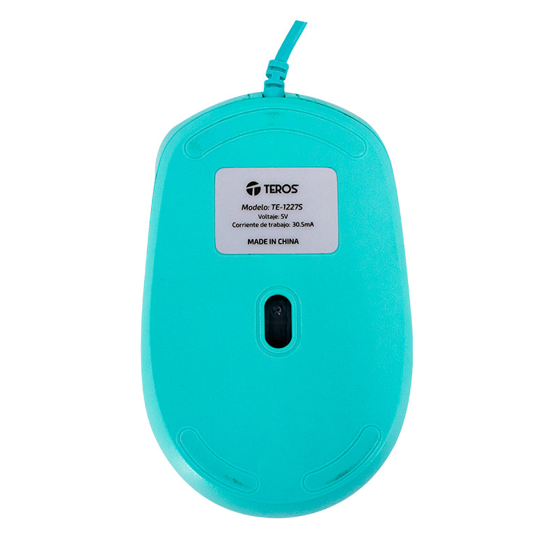 MOUSE ÓPTICO TEROS TE-1227S DPI AJUSTABLE COLOR VERDE