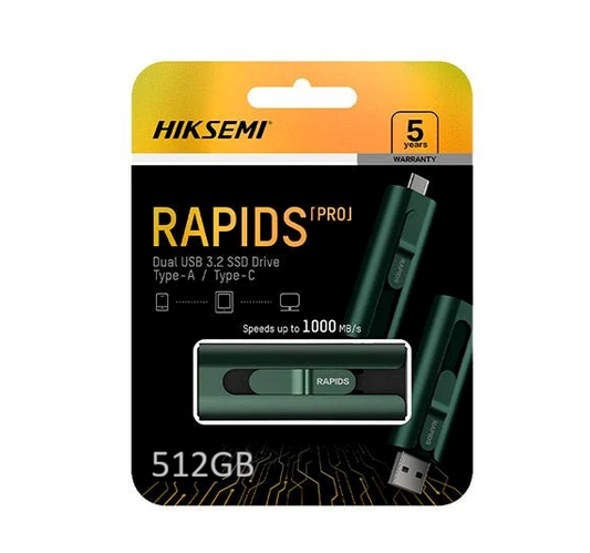 Memoria USB OTG Hiksemi Rapids Pro Dual 512GB USB 3.2 USB-C / USB-A