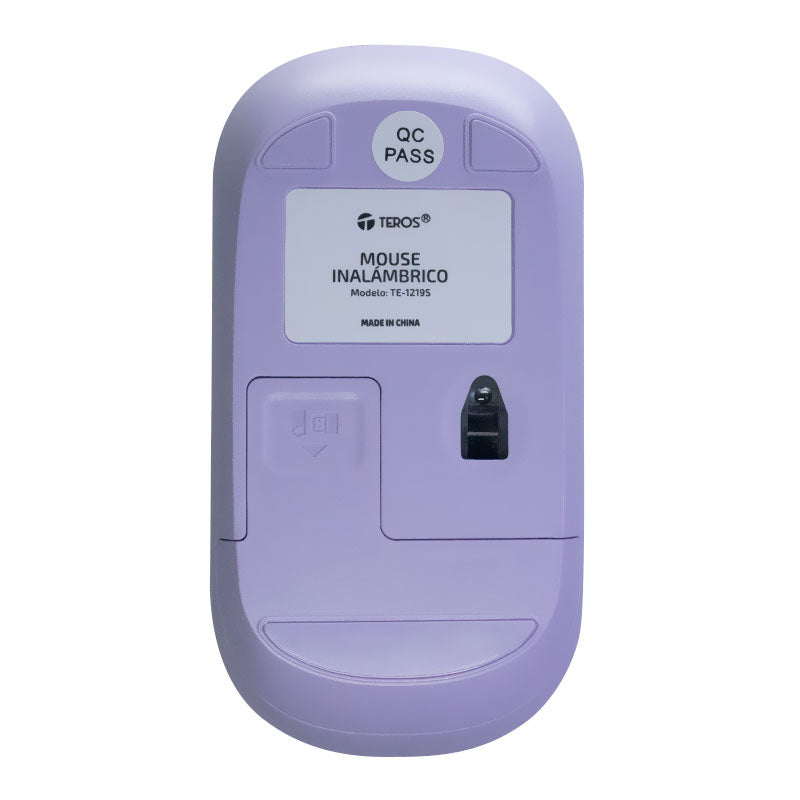 MOUSE INALÁMBRICO TEROS TE-1219S 1000DPI COLOR MORADO