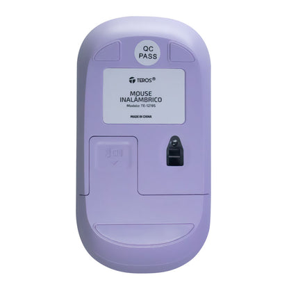 MOUSE INALÁMBRICO TEROS TE-1219S 1000DPI COLOR MORADO