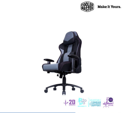 SILLA GAMER COOLER MASTER CALIBER R3 ERGONÓMICA Y RECLINABLE NEGRA