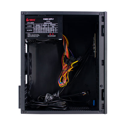 CASE TEROS TE-1033S MINI TOWER ATX CON FUENTE 250W