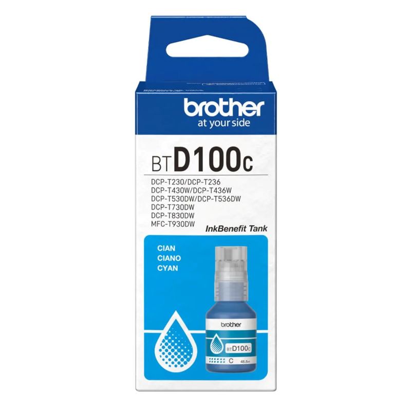 Tinta Brother BTD100C Cyan Original 48.8ml 5,000 Páginas DCP-T230 DCP-T430W DCP-T436W