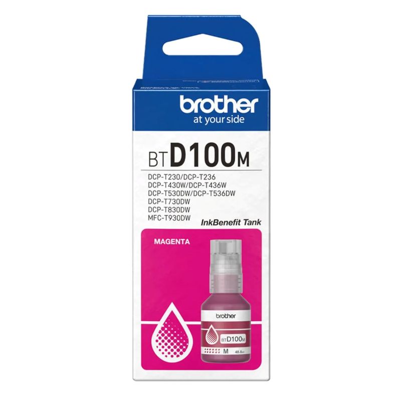 Tinta Brother BTD100M Magenta Original 48.8ml 5,000 Páginas DCP-T230 DCP-T430W DCP-T436W