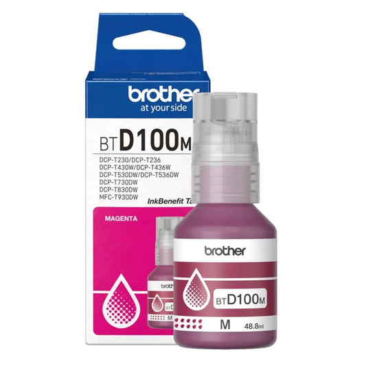 Tinta Brother BTD100M Magenta Original 48.8ml 5,000 Páginas DCP-T230 DCP-T430W DCP-T436W