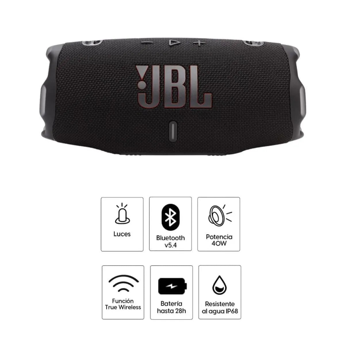 Parlante Portátil JBL Charge 6 Bluetooth Negro JBLCHARGE6BLKAM