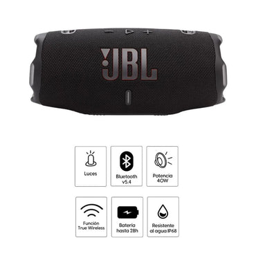 Parlante Portátil JBL Charge 6 Bluetooth Negro JBLCHARGE6BLKAM