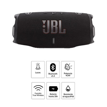 Parlante Portátil JBL Charge 6 Bluetooth Negro JBLCHARGE6BLKAM