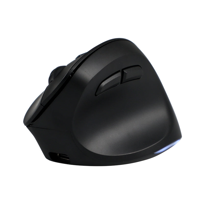 MOUSE TEROS TE-5169N, INALÁMBRICO DOBLE MODO: 2.4G+BLUETOOTH, 2400 DPI, VERTICAL, NEGRO