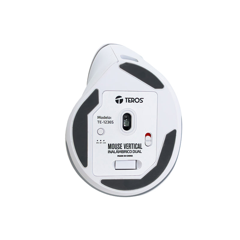 MOUSE INALÁMBRICO TEROS TE-1236S RGB BLANCO 6 BOTONES