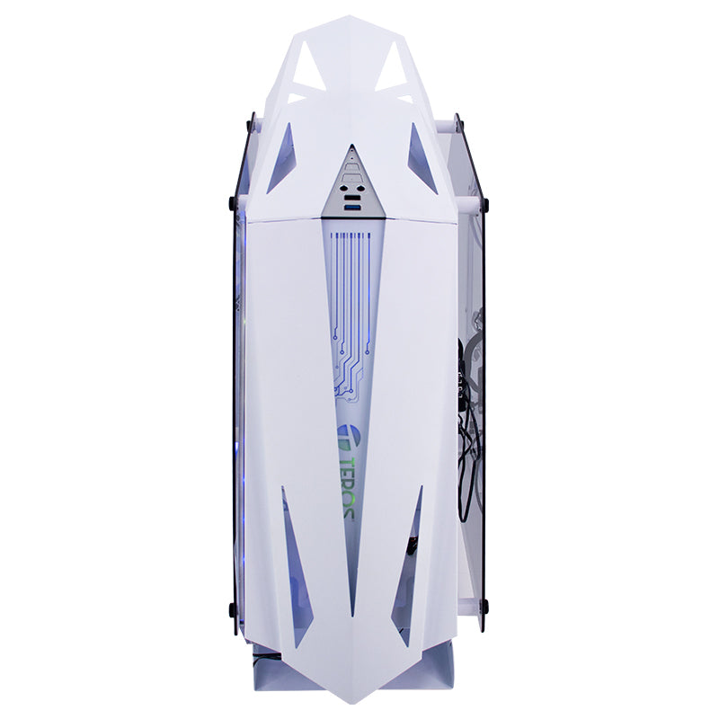 CASE GAMER TEROS TE-1316G, MID TOWER, USB 3.0 / USB 2.0, AUDIO, VENTILADOR ARGB, BLANCO