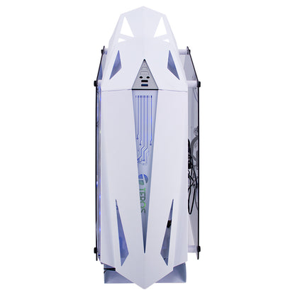 CASE GAMER TEROS TE-1316G, MID TOWER, USB 3.0 / USB 2.0, AUDIO, VENTILADOR ARGB, BLANCO