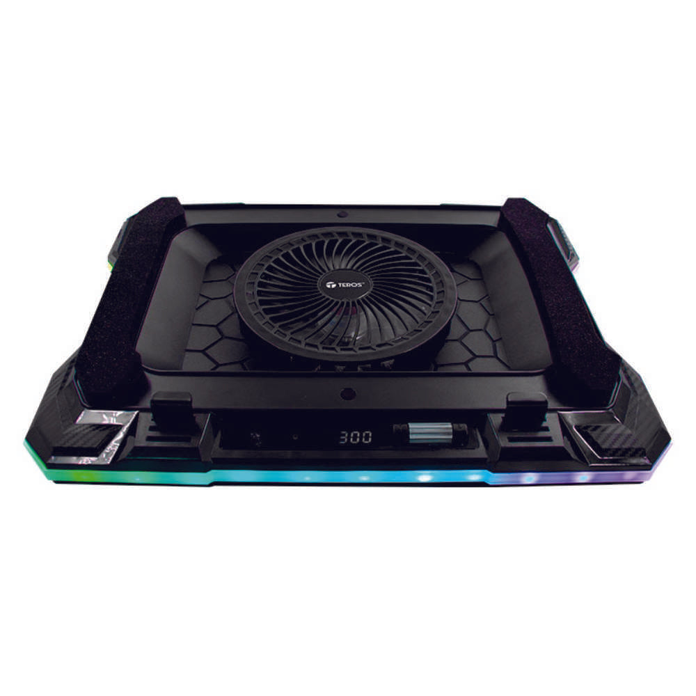 COOLER TEROS TE-7133N RGB, COMPATIBLE CON NOTEBOOKS DE 14" HASTA 19"