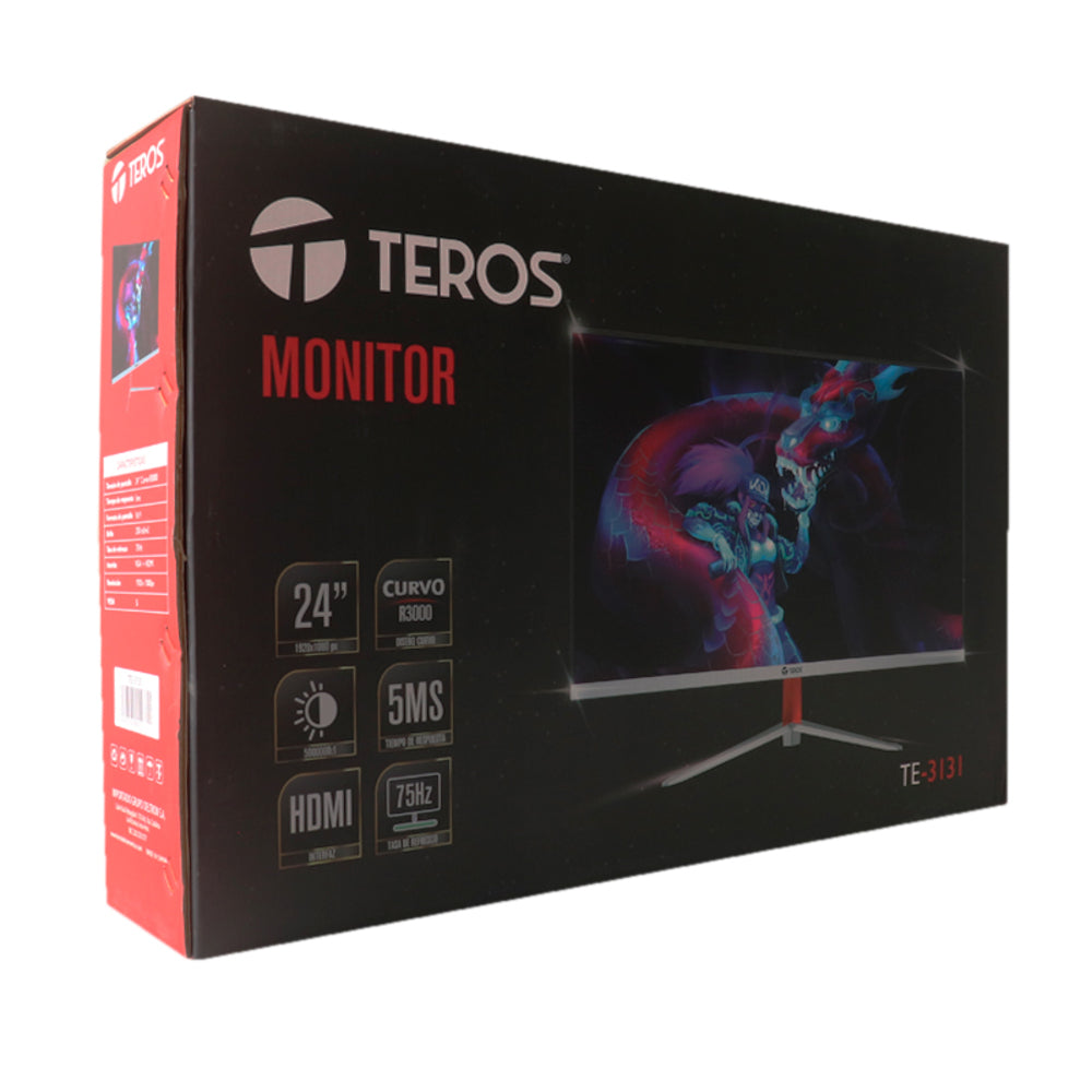 MONITOR CURVO TEROS TE-2402S, 23.8" FHD VA, HDMI, VGA