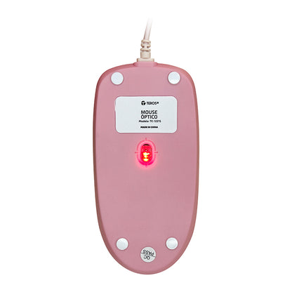 MOUSE ÓPTICO TEROS TE-1221S 1000DPI USB COMPACTO