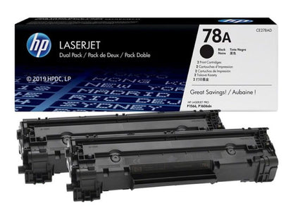 Pack de 2 Tóner HP 78A Negro Original CE278AD para LaserJet Pro M1536 P1566 P1606DN