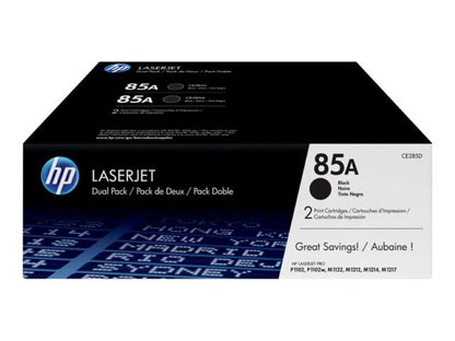 Pack de 2 Tóner HP 85A Negro Original CE285AD para LaserJet Pro P1102 M1132 M1212 M1217